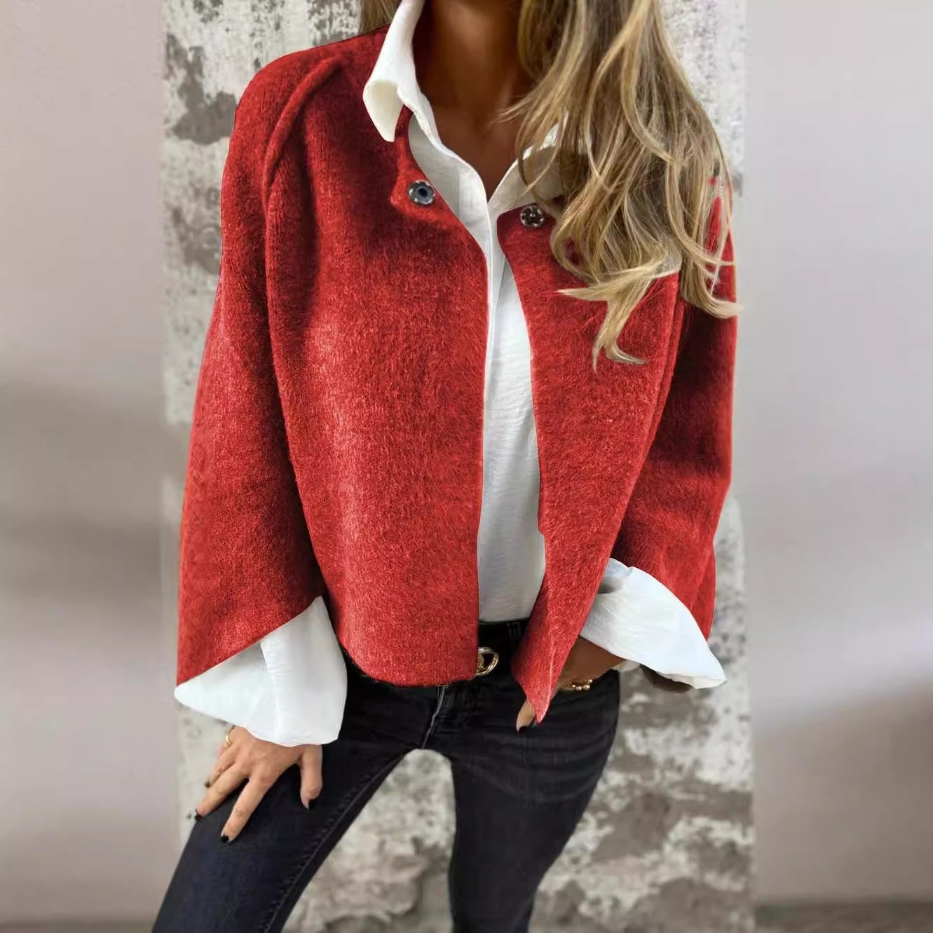 Batwing  Cardigan  Long Sleeve Coat